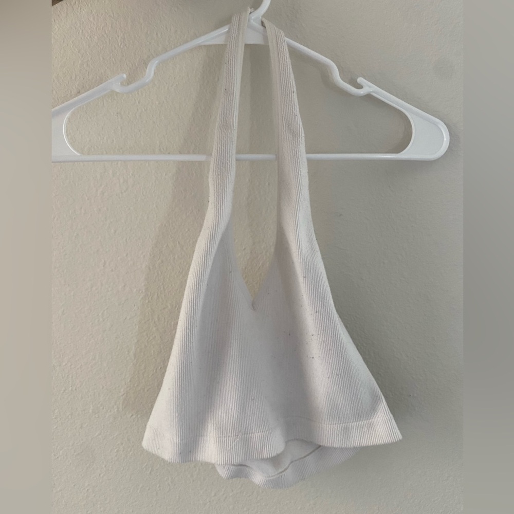 White Halter Top